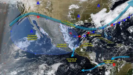 Sistemas meteorológicos actuales.