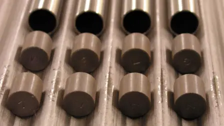 Pastillas de uranio fabricadas en Juzbado, Salamanca.