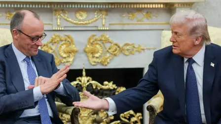 Friedrich Merz, canciller de Alemania y Donald Trump, presidente de Estados Unidos.