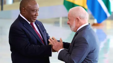 Cyril Ramaphosa y Luiz Inácio Lula da Silva en BrasiliaREMITIDA / HANDOUT por PRESIDENCIA DE SUDÁFRICAFotografía remitida a medios de comunicación exclusivamente para ilustrar la noticia a la que hace referencia la imagen, y citando la procedencia de la imagen en la firma09/3/2026