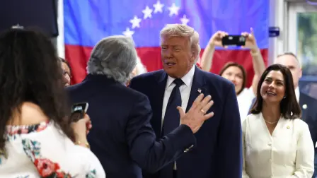 Donald Trump se encuentra de visita en Venezuela.