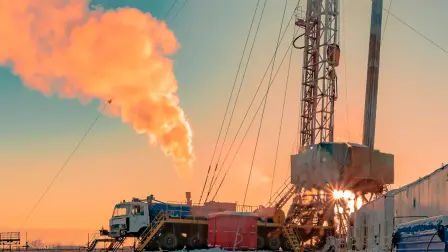 Planta de perforación de petróleo y gas en el círculo polar ártico. Vladimir