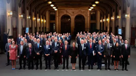 La presidenta de México, Claudia Sheinbaum, recibió en Palacio Nacional a directivos de empresas nórdicas.