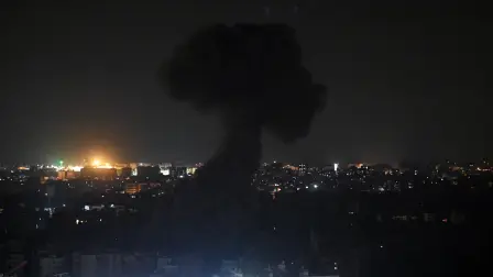 Suburbios del sur de Beirut, Líbano, tras un ataque aéreo israelí.