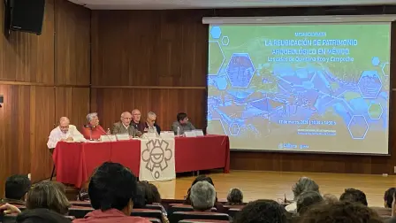 En la ruta del Tren Maya se hicieron cambios en 25 trazados de vía, aseguraron autoridades del INAH en una “Mesa académica” en el MNA. Foto EE: Ricardo Quiroga