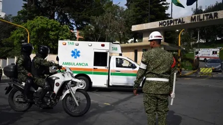 Traslado de heridos al hospital militar de Colombia.