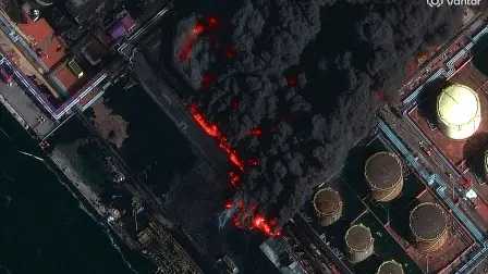 El puerto de Ust-Luga también ha estado bajo ataques de drones. Foto: Reuters