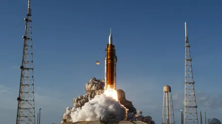 Lanzamiento de la misión de Artemis II. Foto: AFP.