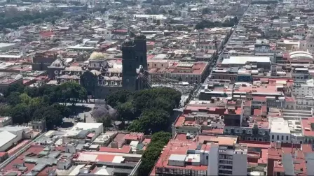 Panorámica del centro de Puebla capital.