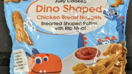 Detectan nuggets de pollo en forma de dinosaurio contaminados en Walmart