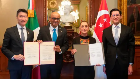 Se formaliza la apertura de la embajada de Singapur en México, con la acreditación de Jeff Khoo como Jefe de Cancillería por el Jefe de Protocolo, Jonathan Chait A. de la SRE, en cumplimiento del acuerdo entre la presidenta Claudia Sheinbaum y el presidente de Singapur, Tharman Shanmugaratnam, durante su visita de Estado.