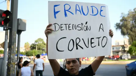 Protestas en Perú por presunto fraude electoral que favoreció a Keiko Fujimori.