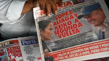 Keiko Fujimori encabeza el cómputo preliminar.