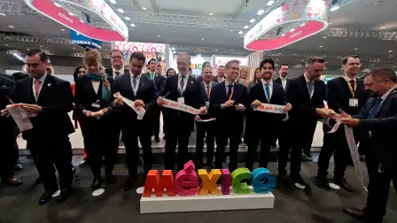 El secretario de Desarrollo Sustentable de Querétaro, Marco Antonio del Prete Tercero, inauguró el pabellón México en la Hannover Messe 2026.