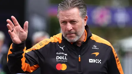 McLaren's CEO Zak Brown walks through the paddock ahead of the Formula One Australian Grand Prix at the Albert Park Circuit in Melbourne on March 8, 2026. (Photo by Martin KEEP / AFP) / -- IMAGE RESTRICTED TO EDITORIAL USE - STRICTLY NO COMMERCIAL USE --