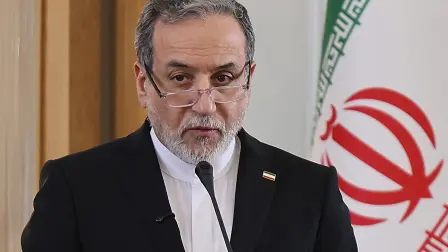 (FILES) Iranian Foreign Minister Abbas Araghchi attends a joint press conference with his Iraqi counterpart Fuad Hussein in Tehran on January 18, 2026. Iranian Foreign Minister Abbas Araghchi arrived in Beijing on May 6, 2026 ahead of scheduled talks with China's top diplomat Wang Yi, according to Iran's Tasnim and Fars news agencies. (Photo by ATTA KENARE / AFP)