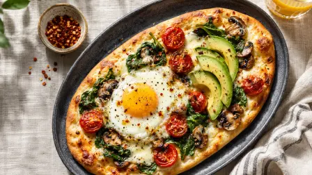 Pizza y huevo