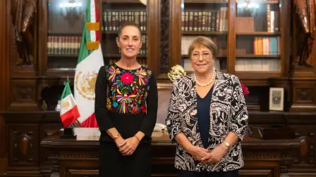 Sheinbaum se reunió con Michelle Bachelet este viernes.
