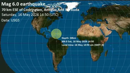 El sismo sacudió a Antigua y Barbuda.