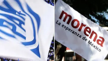 Banderas de los partidos políticos.
