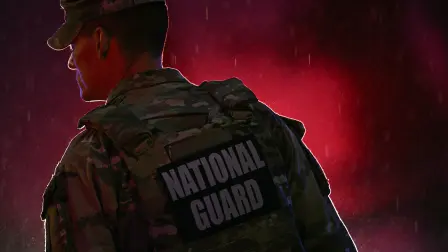 A member of the National Guard stands near the White House after a gunman opened fire in Washington, DC, on May 23, 2026. A gunman who opened fire on Secret Service officers outside the White House on the evening of May 23 has died after being shot, the agency said in a statement provided to US media. A bystander was also shot during the exchange of fire, the agency said, without providing the victim's condition. (Photo by Brendan SMIALOWSKI / AFP)