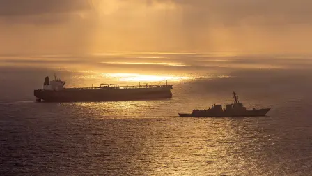 Bloqueo de barcos en Irán.
