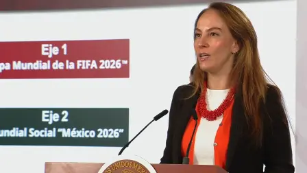 La coordinadora de los trabajos del Gobierno federal para el Mundial 2026, Gabriela Cuevas Barrón.