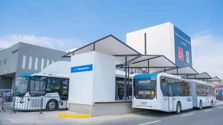 La obra de la Línea 5 Macro Aeropuerto, fue realizada en un un "tiempo récord" y representó una inversión de 5,350 millones de pesos.