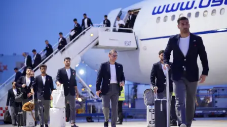 La Selección de futbol de Irán a su llegada al Aeropuerto internacional de Tijuana el 7 de junio de 2026. Foto: Reuters