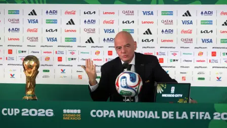 Gianni Infantino, presidente de la FIFA, ofreció una conferencia de prensa a pocas horas de la inauguración de la Copa Mundial 2026.