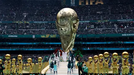 Soccer Football - FIFA World Cup 2026 - Group A - Mexico v South Africa - Estadio Azteca, Mexico City, Mexico - June 11, 2026 Performers during the opening ceremony before the match REUTERS/Kai Pfaffenbach
