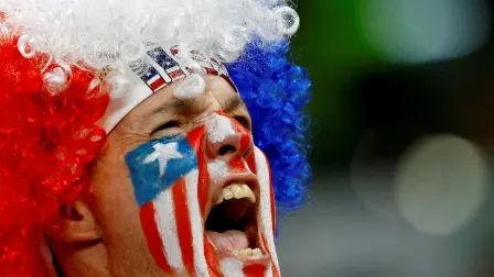 Aficionado de Estados Unidos en el Mundial de futbol 2026.