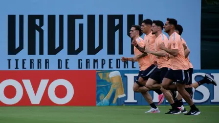 Entrenamiento de la Selección de Uruguay, en el Fairmont Mayakoba, Playa del Carmen.