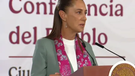 La presidenta de México, Claudia Sheinbaum Pardo, durante la conferencia matutina del martes 16 de junio. Foto: Especial