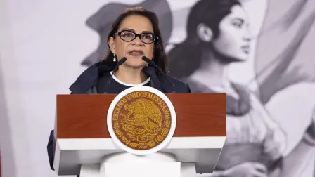 Emilia Calleja Alor, durante la conferencia matutina en Palacio Nacional, el miércoles 17 de junio. Foto: Presidencia de la República