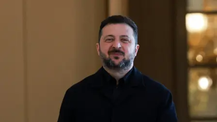 El presidente ucraniano Zelenski durante una visita por Bruselas.