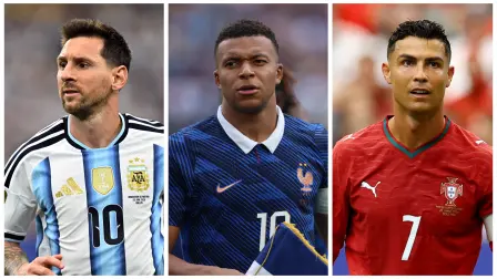 Lionel Messi, Kylian Mbappé y Cristiano Ronaldo