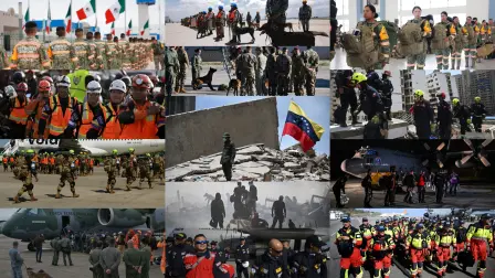 Rescatistas internacionales han llegado a Venezuela para ayudar en labores de búsqueda y rescate tras los "sismos gemelos".