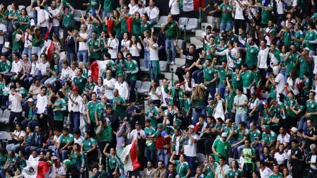 Mexican fans cheer for their team ahead of the 2026 World Cup Group A football match between the Czech Republic and Mexico at the Mexico City Stadium in Mexico City on June 24, 2026.  (Photo by Rodrigo Oropeza / AFP)