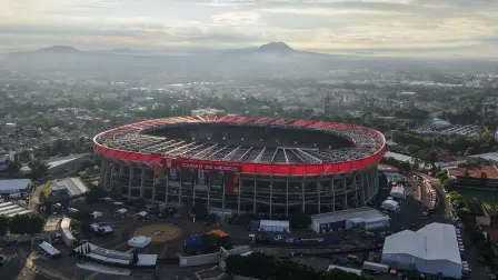 Toma aérea del Estadio Ciudad de México.