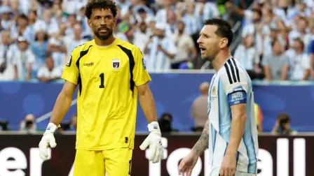 Vozinha y Messi durante su en