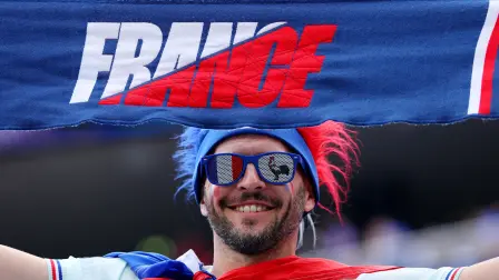 Fanatico de la selección de Francia en el Mundial de Futbol 2026.