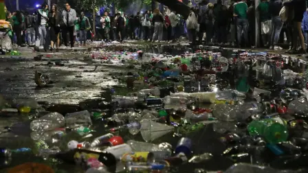 Basura generada durante los festejos por los partidos de la Selección Mexicana de Futbol