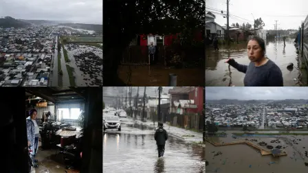 Afectaciones por el fuerte temporal que golpeó a Chile.
