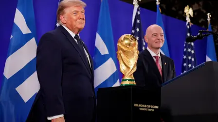 El presidente de Estados Unido, Donald Trump y el presidente de la FIFA, Gianni Infantino.