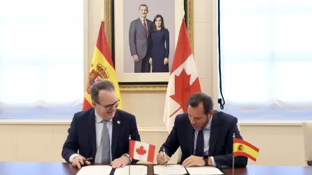 El ministro de Transportes y Movilidad Sostenible, Óscar Puente, ha mantenido una reunión este jueves con el responsable de la cartera de Transportes del Gobierno de Canadá, Steven MacKinnon.REMITIDA / HANDOUT por MINISTERIO DE TRANSPORTES Y MOVIILIDAD SOSTENIBLEFotografía remitida a medios de comunicación exclusivamente para ilustrar la noticia a la que hace referencia la imagen, y citando la procedencia de la imagen en la firma23/7/2026