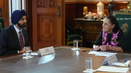 La presidenta de México, Claudia Sheinbaum, se reunió con el presidente del Grupo Banco Mundial,  Ajay Banga.