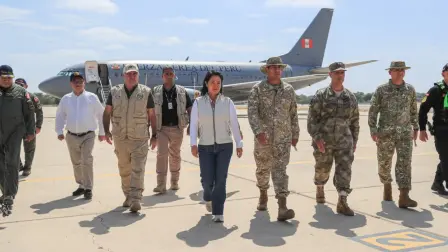 La presidenta Keiko Fujimori en la región Piura para inspeccionar los trabajos de limpieza y descolmatación de los ríos Chira y Piura.