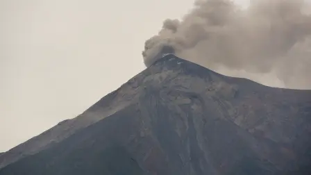 Guatemala's Fuego volcano erupts, spewing ash after authorities raised the alert level to orange, as seen from Santa Lucia Cotzumalguapa, Guatemala, August 4, 2026. REUTERS/Cristina Chiquin