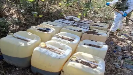 Ejército desmantela dos narcolaboratorios en Sinaloa y asegura precursores químicos